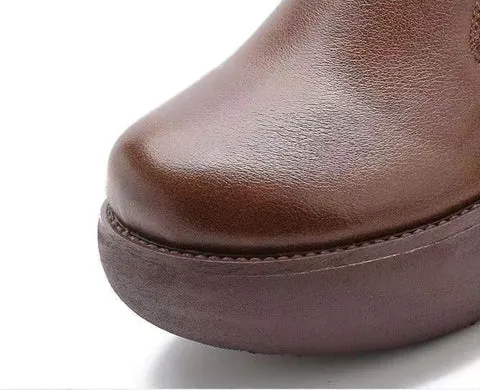 2024 Spring and Autumn New Slope Heel Thick Bottom Shoes
