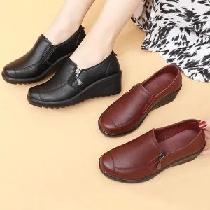 2024 Spring and Autumn Slope Heel Single Shoes