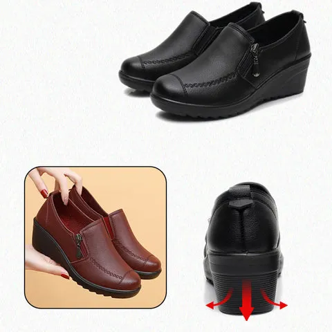 2024 Spring and Autumn Slope Heel Single Shoes