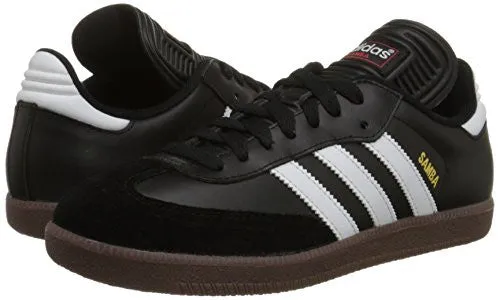 adidas Men's Samba Classic Soccer Shoe,Black/Running White,13 M US