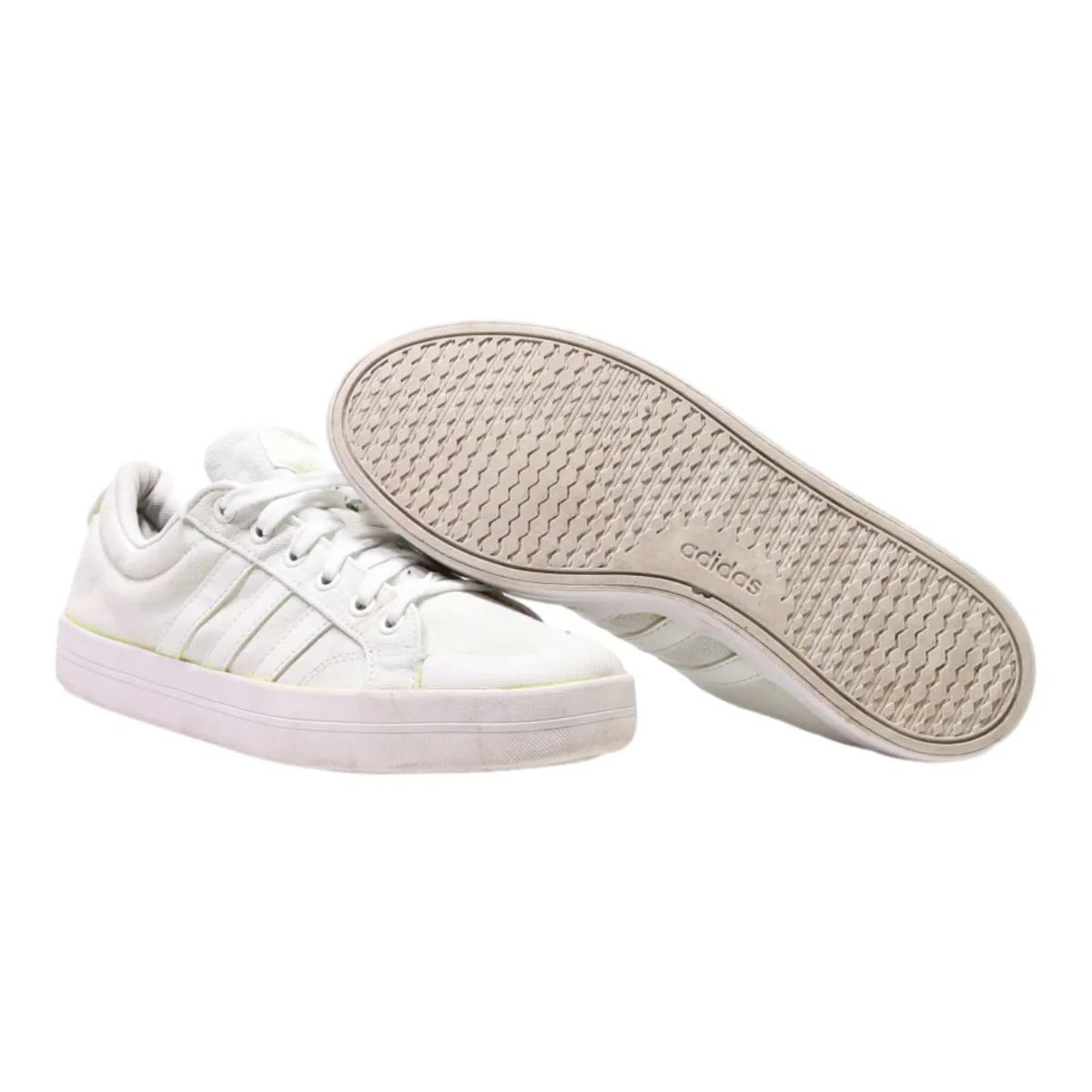 ADIDAS Sneaker Trainers White Canvas Mens UK 7.5