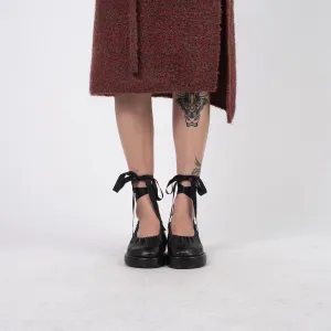 [AMOMENTO] SHIRRING HEELS _ BLACK