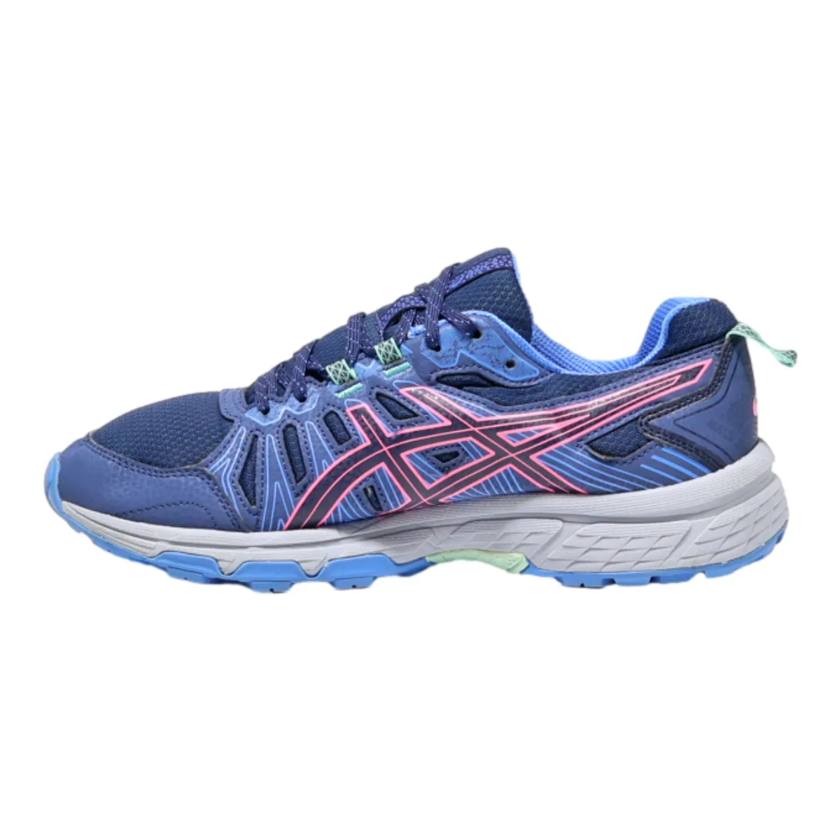 ASICS Gel-venture 7 Sneaker Trainers Blue Canvas Womens UK 7.5