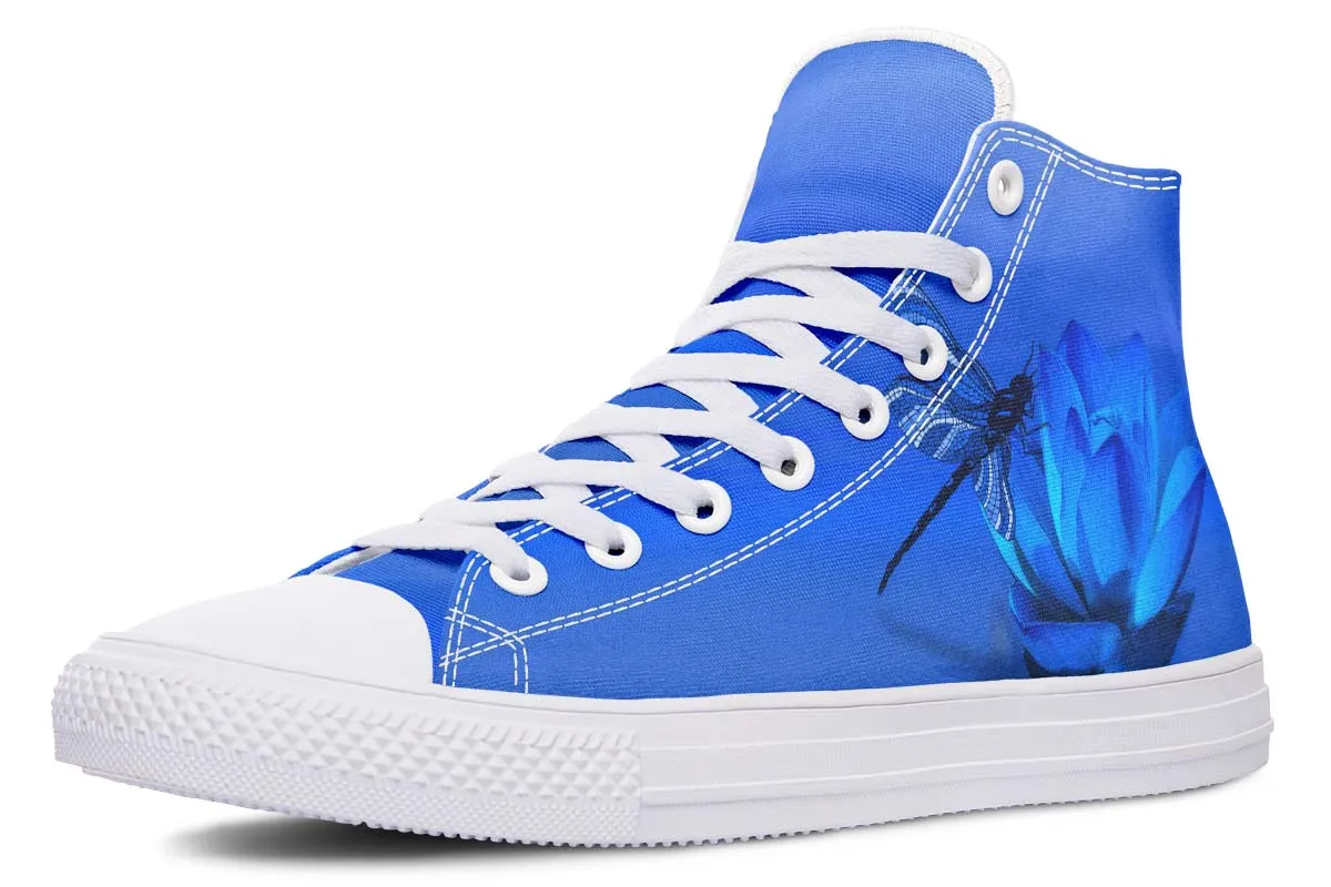 Blue Lotus And Dragonfly