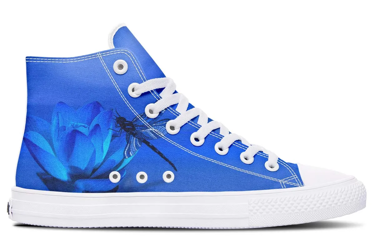 Blue Lotus And Dragonfly