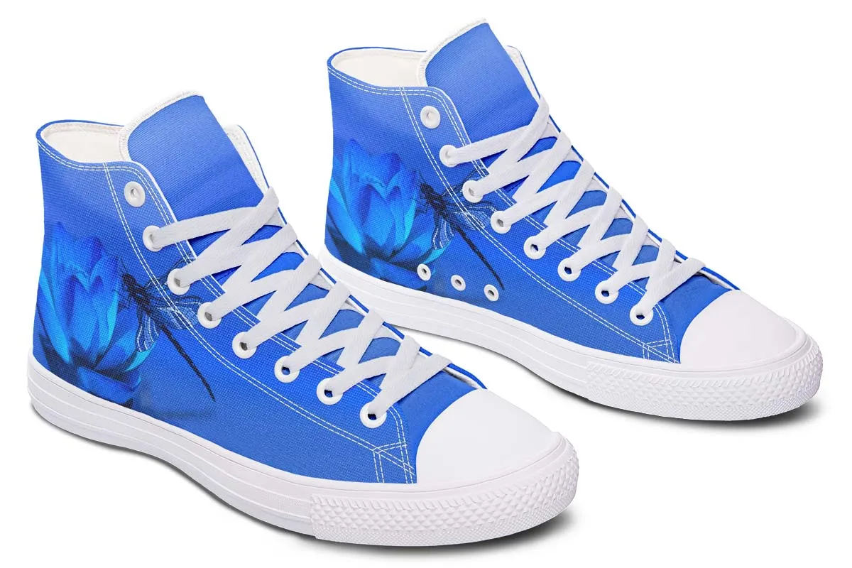 Blue Lotus And Dragonfly