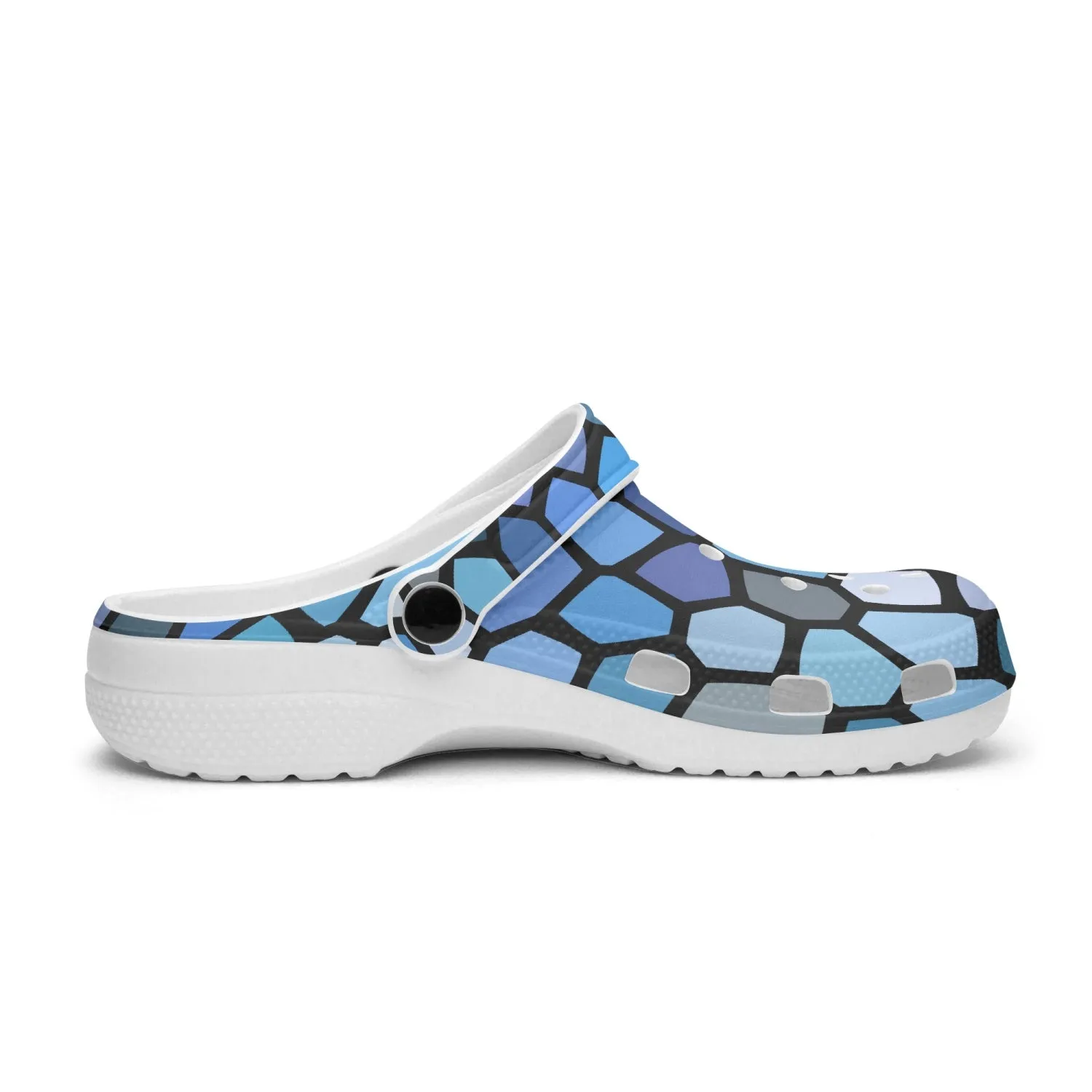 Blue Stained Glass Unisex Rubber Shoes up to size 12
