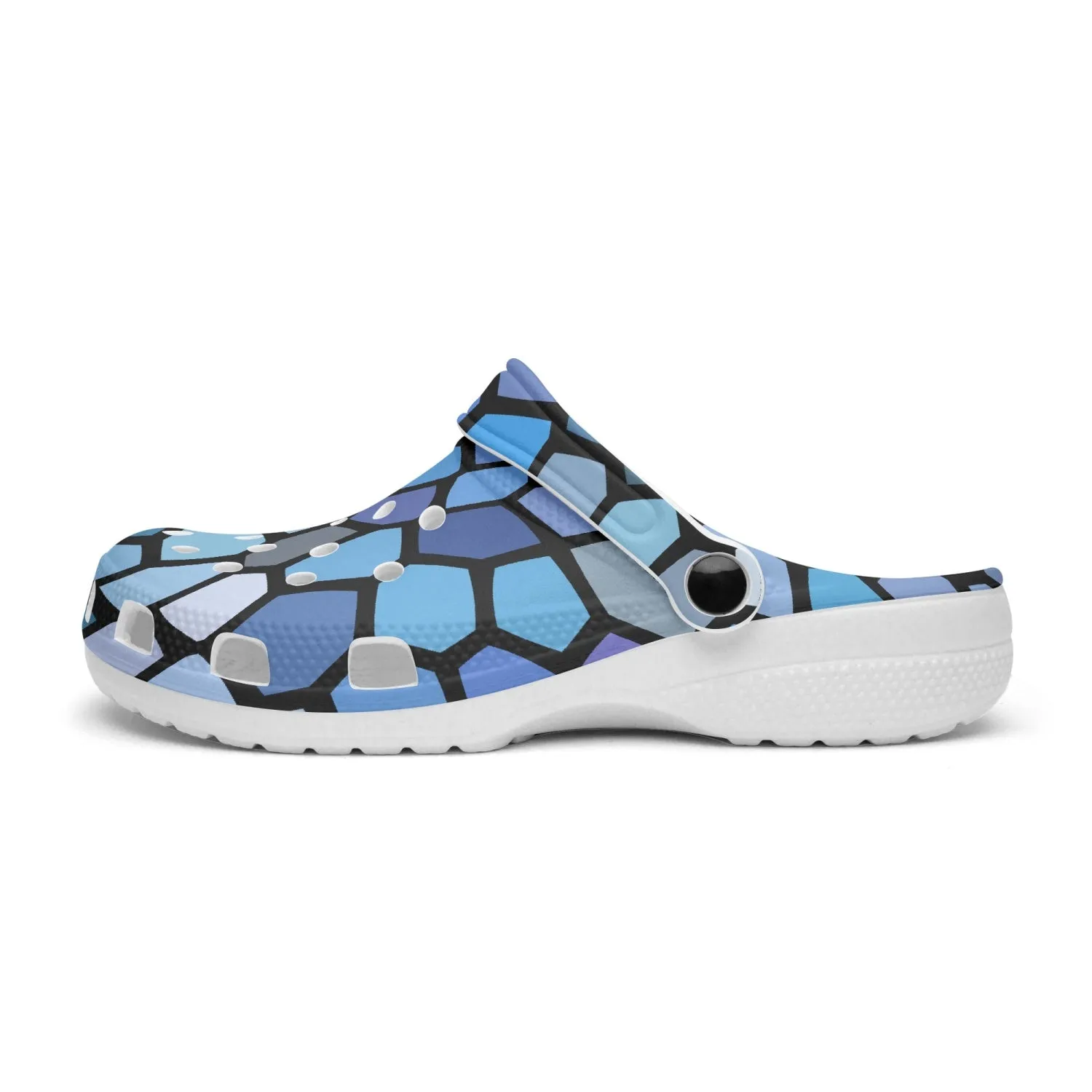 Blue Stained Glass Unisex Rubber Shoes up to size 12
