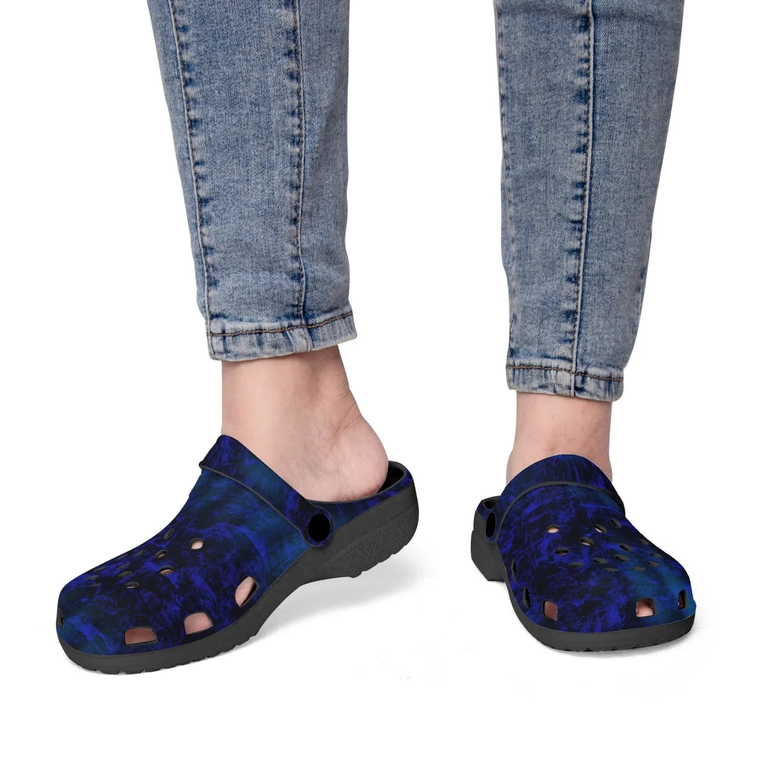 Blue Steel Black Unisex Rubber Shoes up to size 12