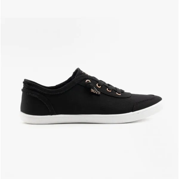 BOBS B CUTE Ladies Canvas Slip On Trainers Black
