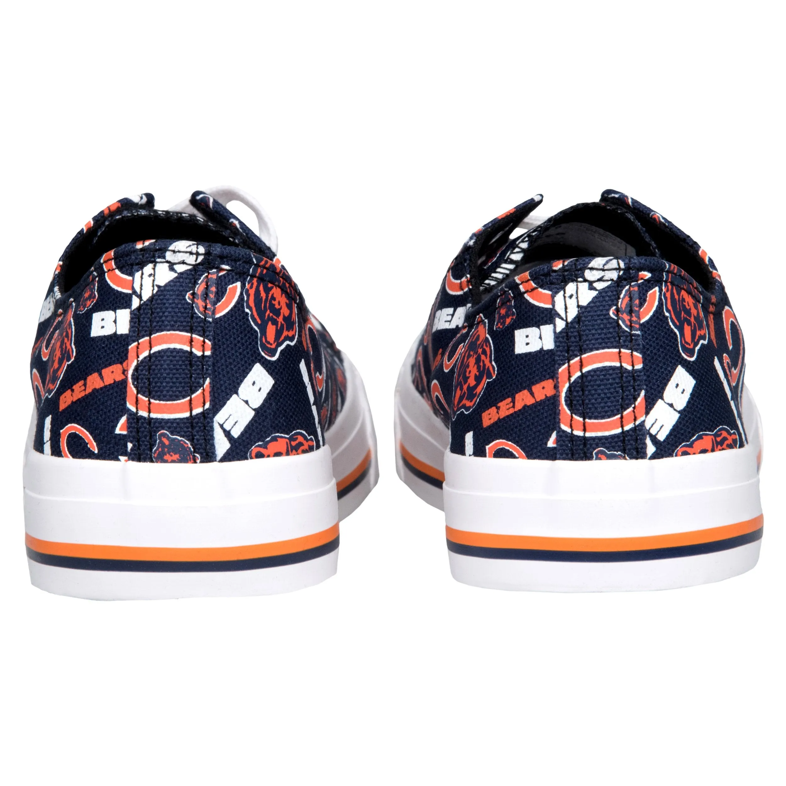 Chicago Bears NFL Womens Low Top Repeat Print Canvas Shoes