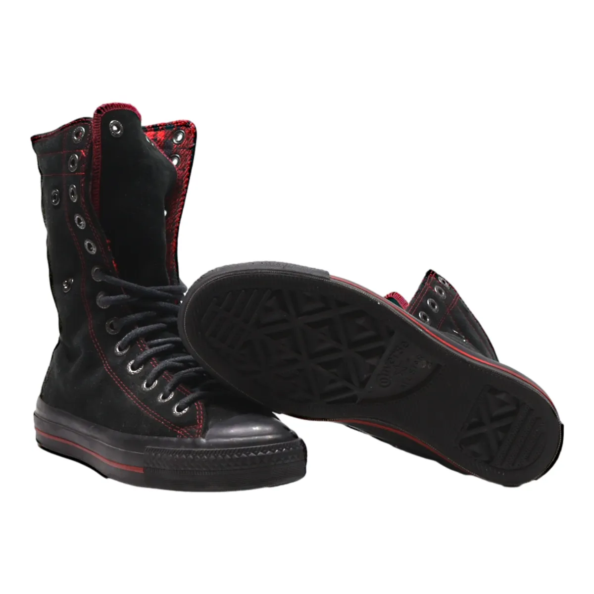 CONVERSE High Top Trainers Black Canvas Womens UK 4