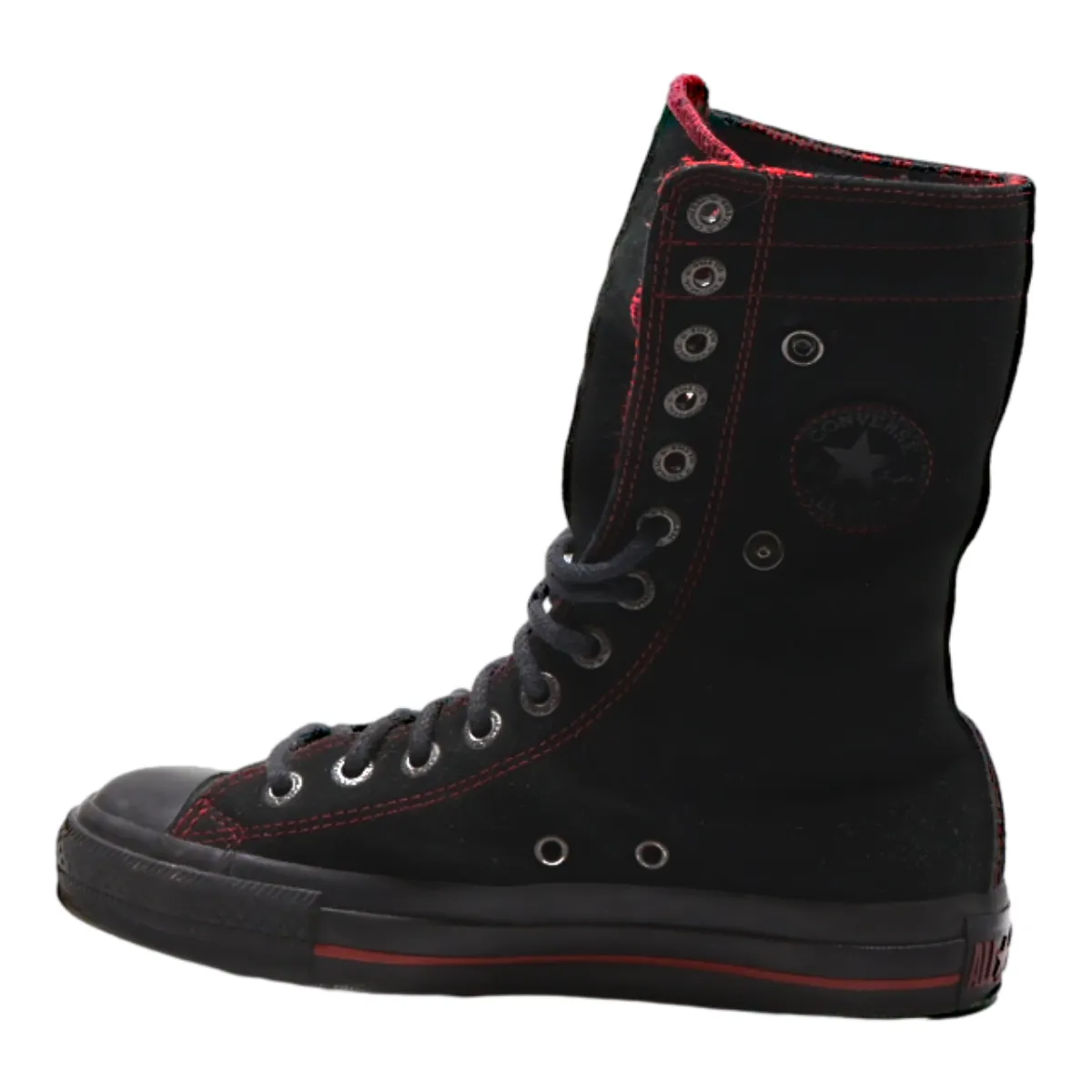 CONVERSE High Top Trainers Black Canvas Womens UK 4