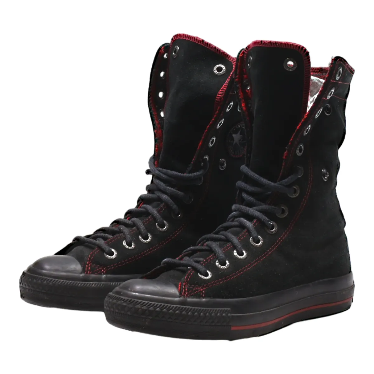 CONVERSE High Top Trainers Black Canvas Womens UK 4