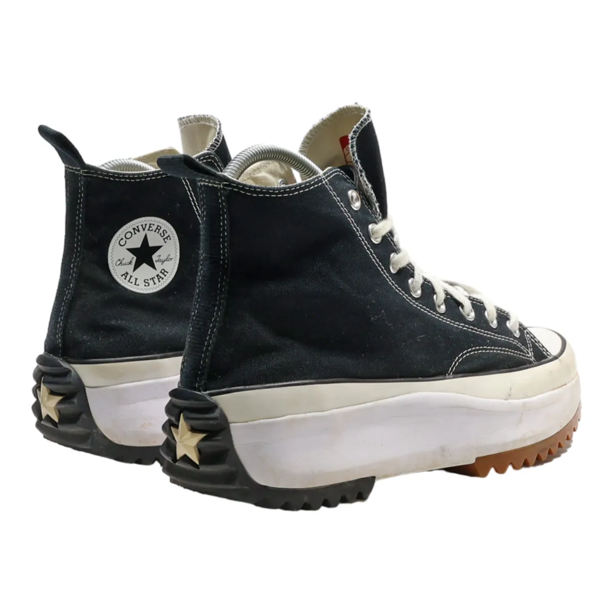 CONVERSE Run Star 2019 Platform Trainers Black Canvas Mens UK 8.5