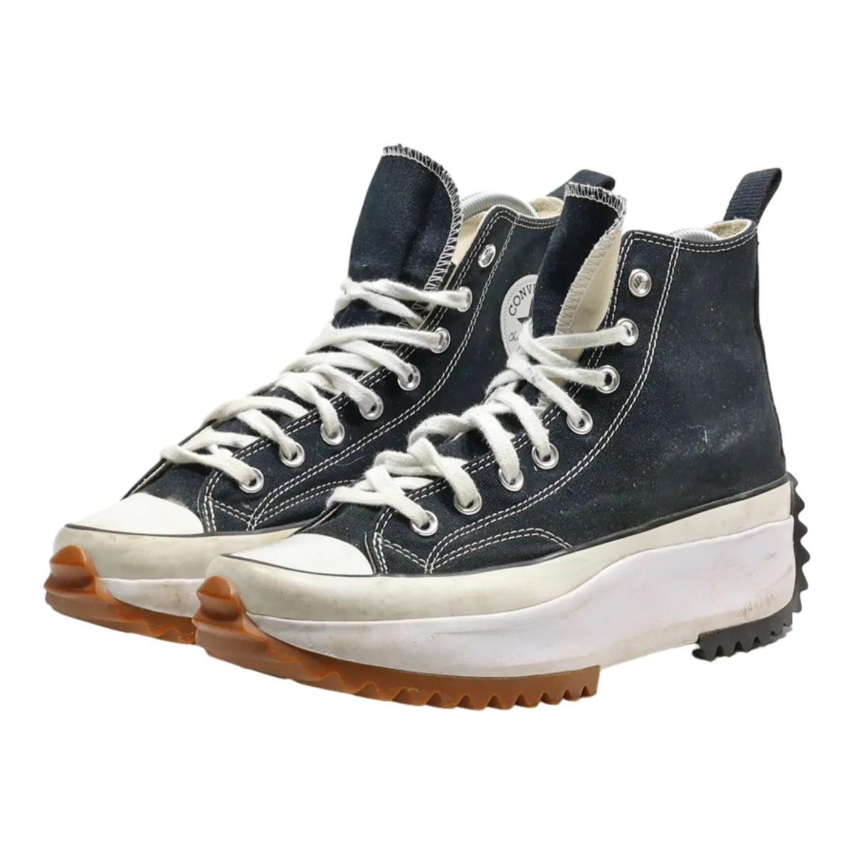 CONVERSE Run Star 2019 Platform Trainers Black Canvas Mens UK 8.5