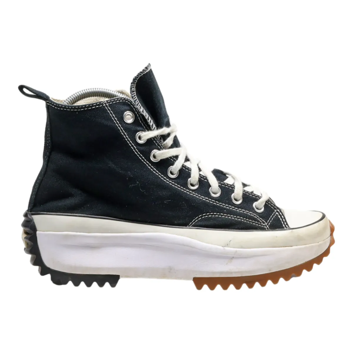 CONVERSE Run Star 2019 Platform Trainers Black Canvas Mens UK 8.5