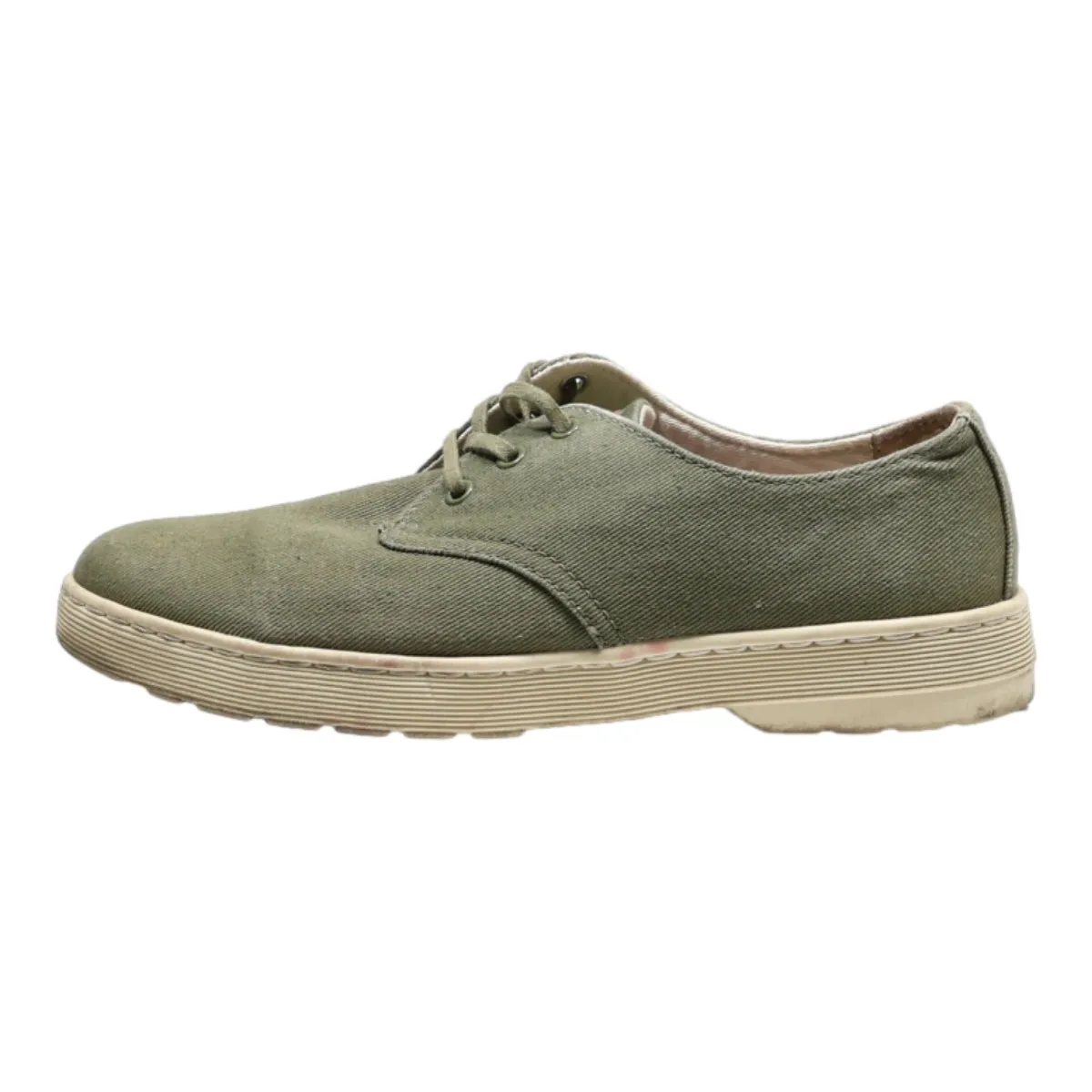 DR MARTENS Delray Derby Shoes Green Canvas Mens UK 10