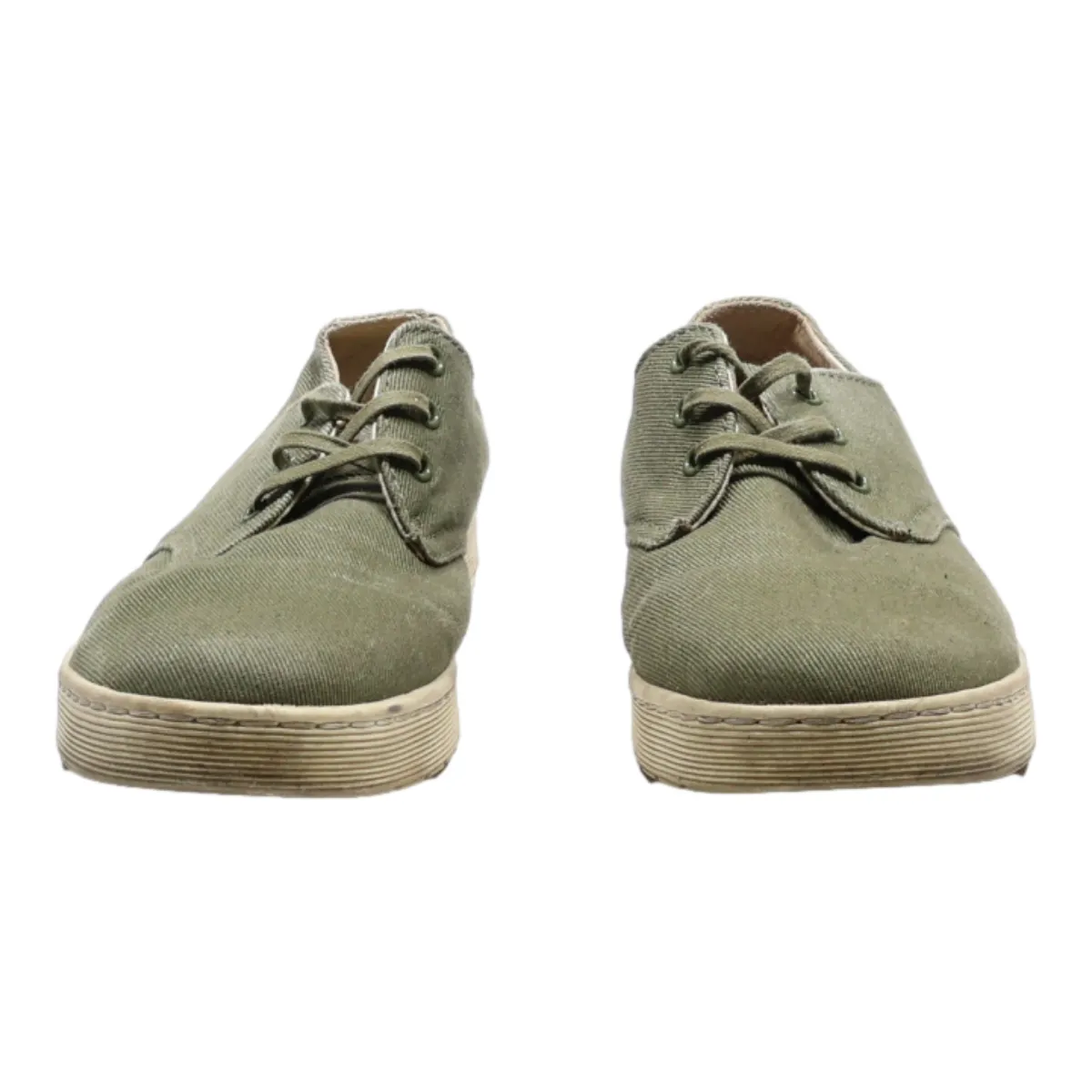 DR MARTENS Delray Derby Shoes Green Canvas Mens UK 10