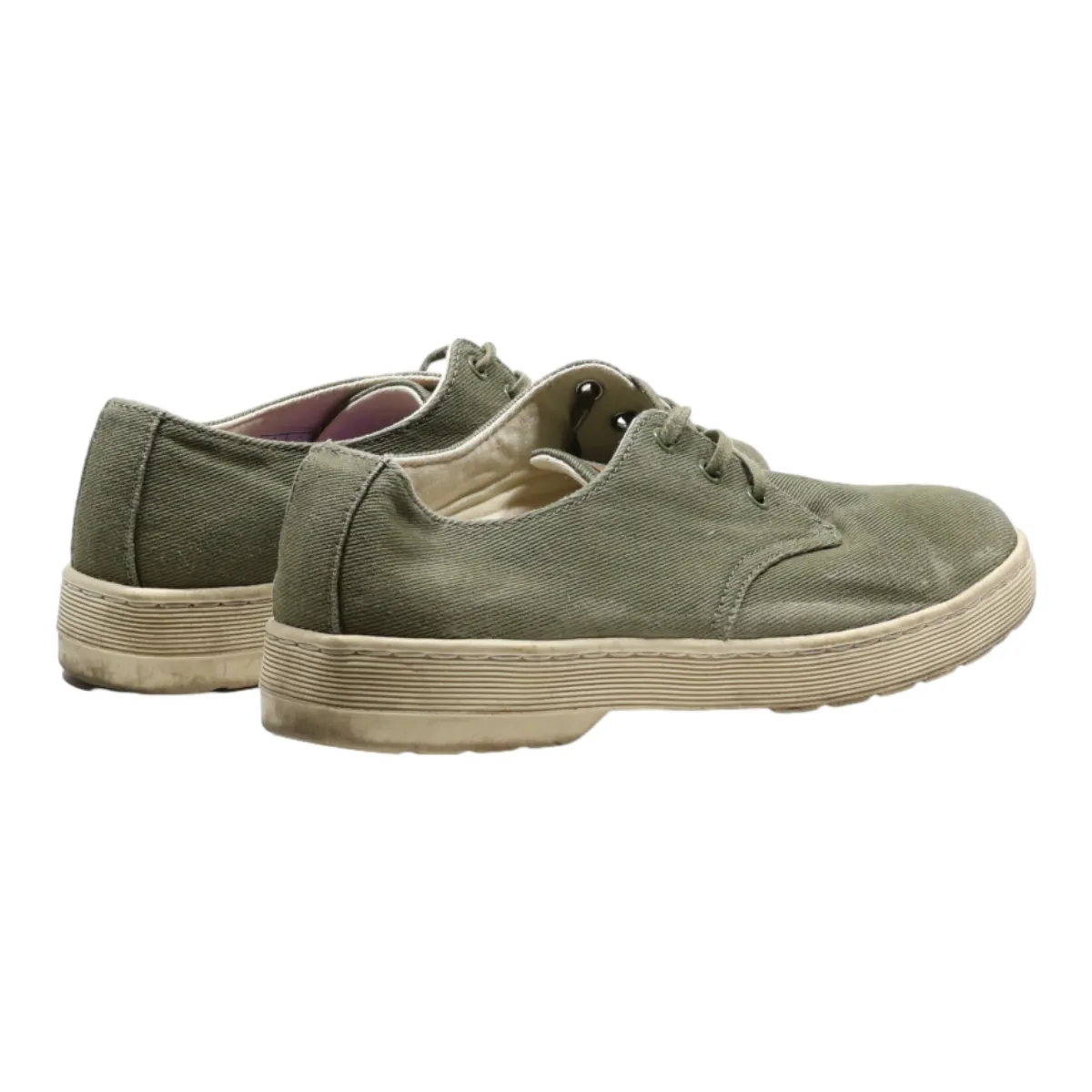 DR MARTENS Delray Derby Shoes Green Canvas Mens UK 10
