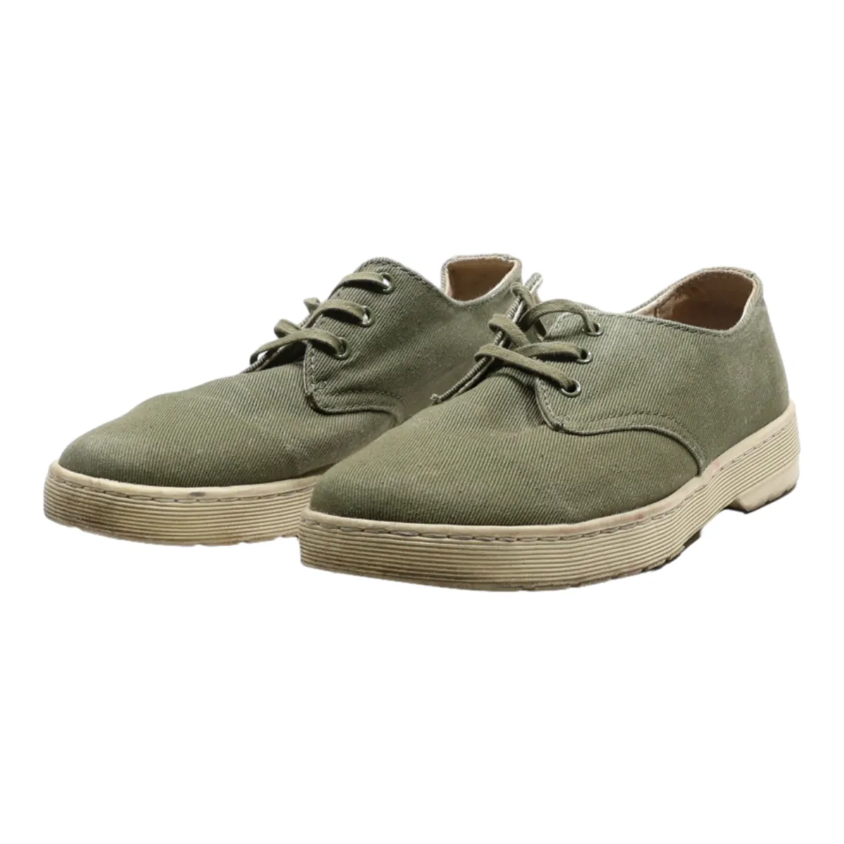DR MARTENS Delray Derby Shoes Green Canvas Mens UK 10