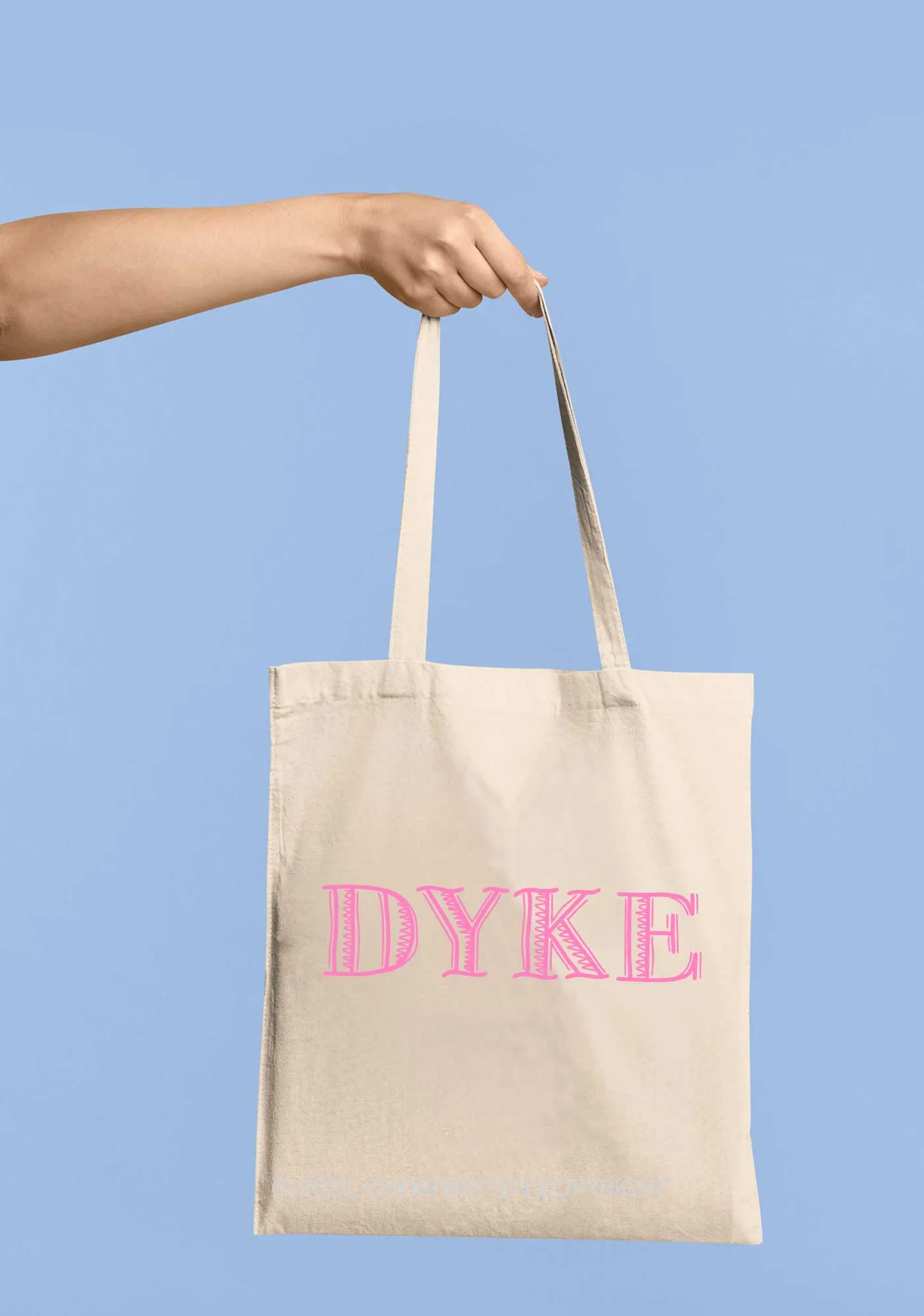 DYKE Pride Y2K Canvas Tote Bag Cherrykitten