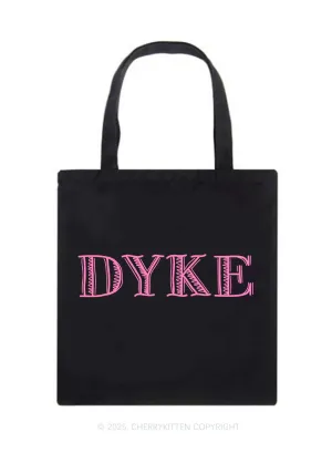 DYKE Pride Y2K Canvas Tote Bag Cherrykitten