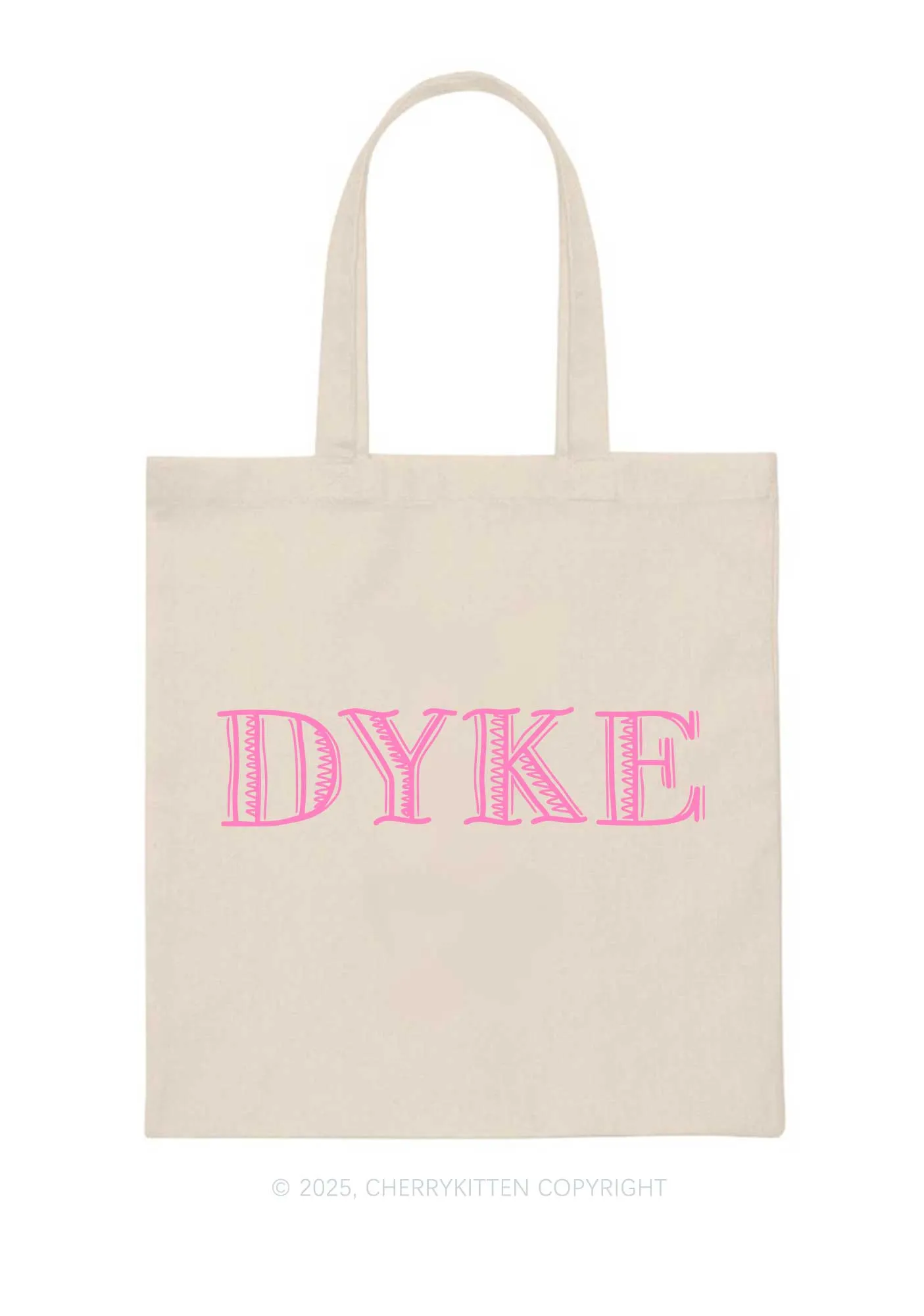 DYKE Pride Y2K Canvas Tote Bag Cherrykitten