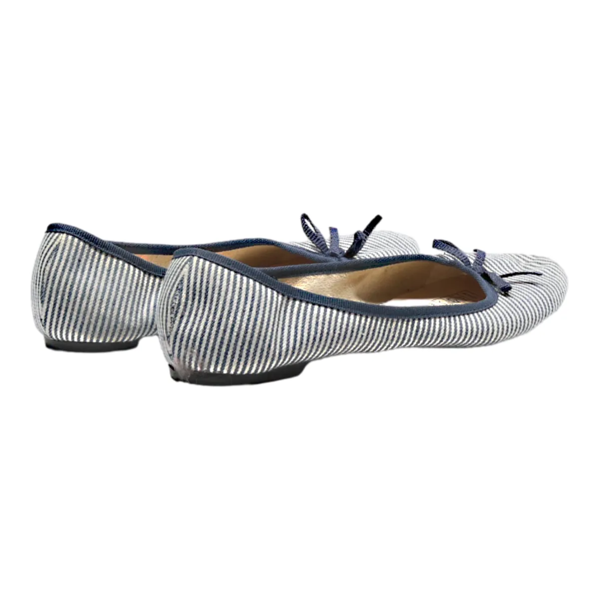 ESMARA Striped Ballet Shoes Blue Canvas Womens UK 5