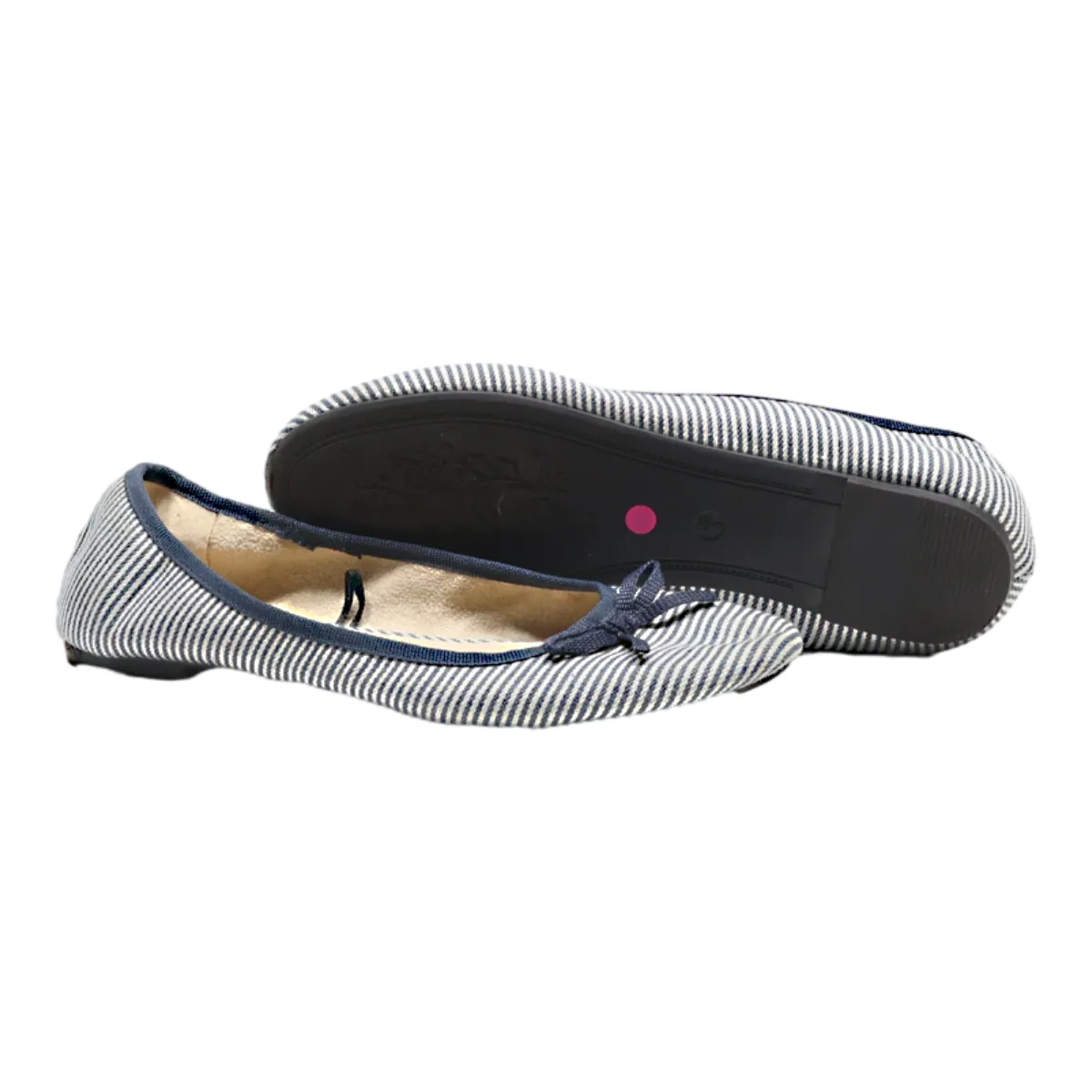 ESMARA Striped Ballet Shoes Blue Canvas Womens UK 5
