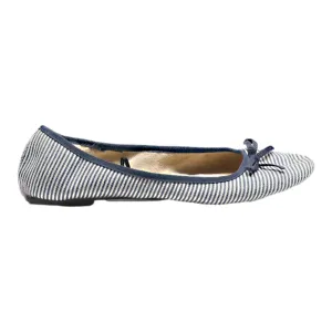 ESMARA Striped Ballet Shoes Blue Canvas Womens UK 5