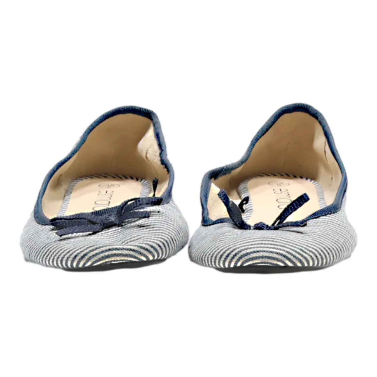 ESMARA Striped Ballet Shoes Blue Canvas Womens UK 5