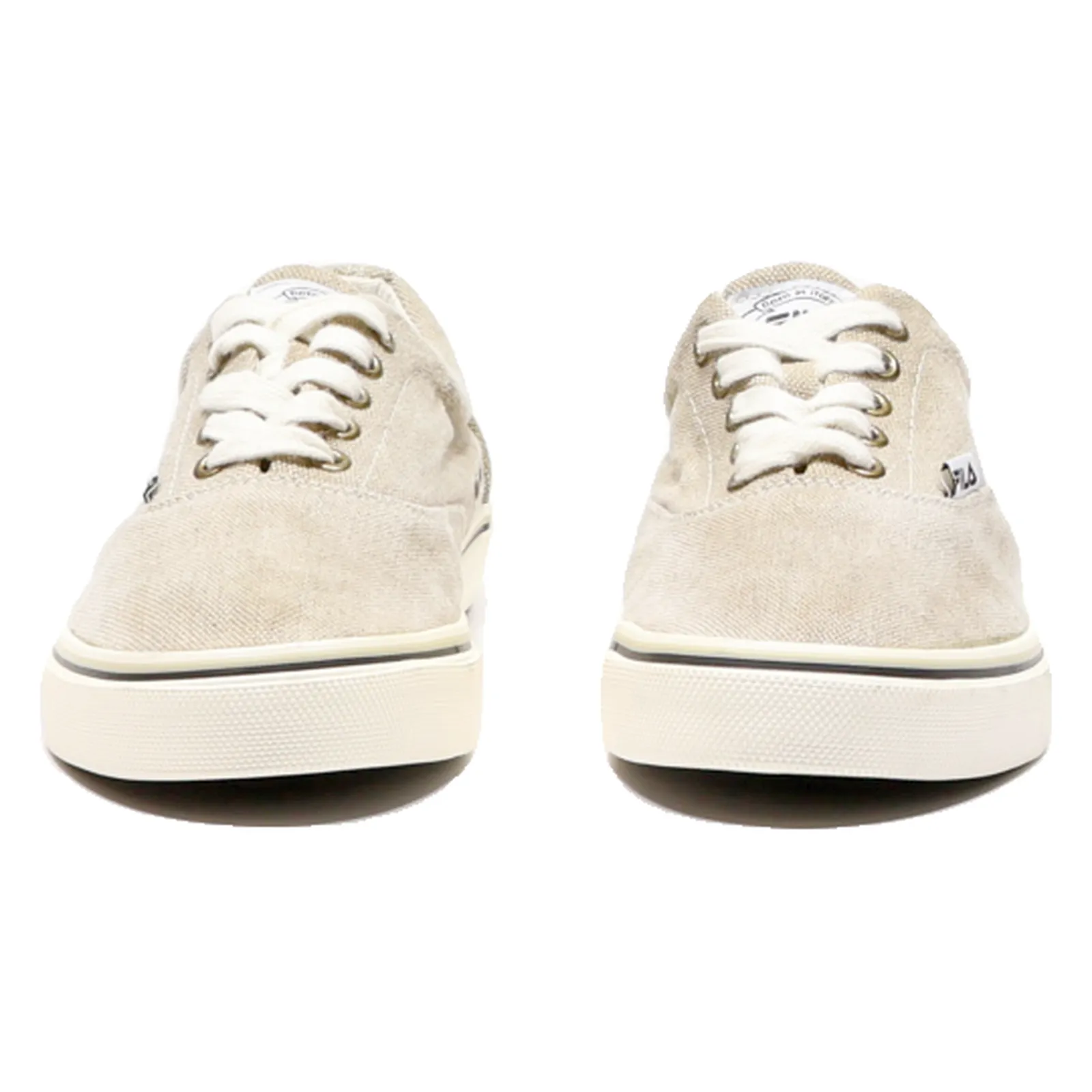 FILA Low Top Trainers Beige Canvas Mens UK 6.5