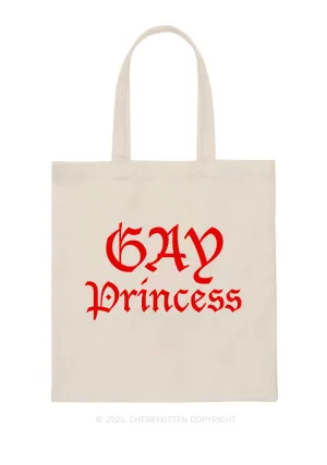 Gay Princess Pride Y2K Canvas Tote Bag Cherrykitten