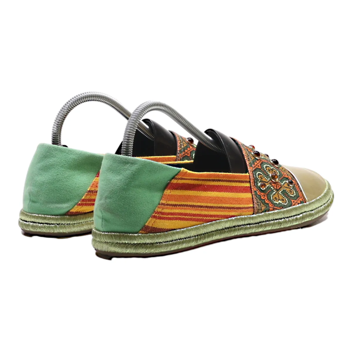 GEOX Espadrille Shoes Orange Canvas Mens UK 7.5