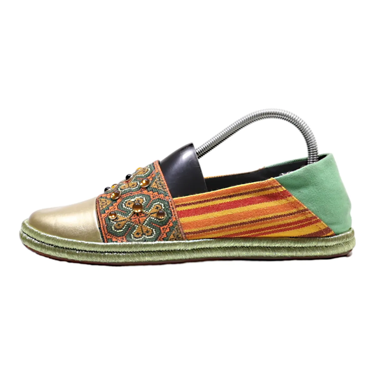 GEOX Espadrille Shoes Orange Canvas Mens UK 7.5