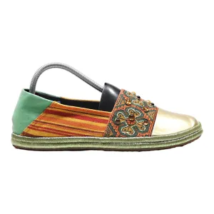 GEOX Espadrille Shoes Orange Canvas Mens UK 7.5