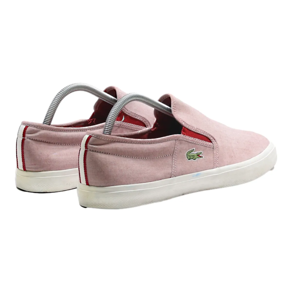 LACOSTE Pump Shoes Red Canvas Mens UK 9