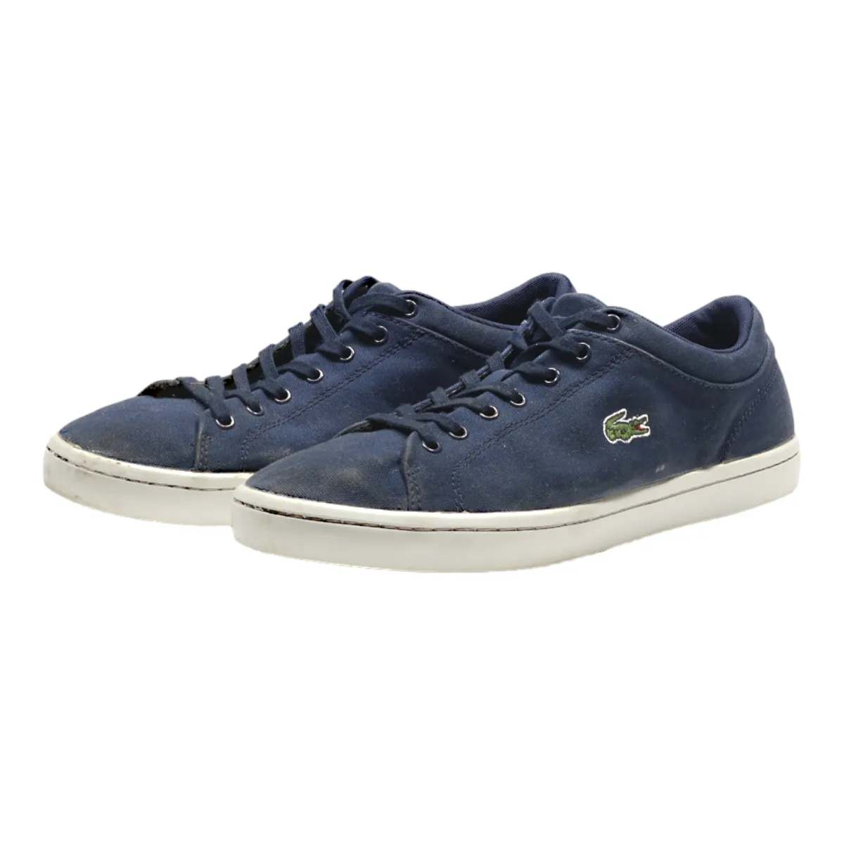 LACOSTE Sneaker Trainers Blue Canvas Mens UK 9