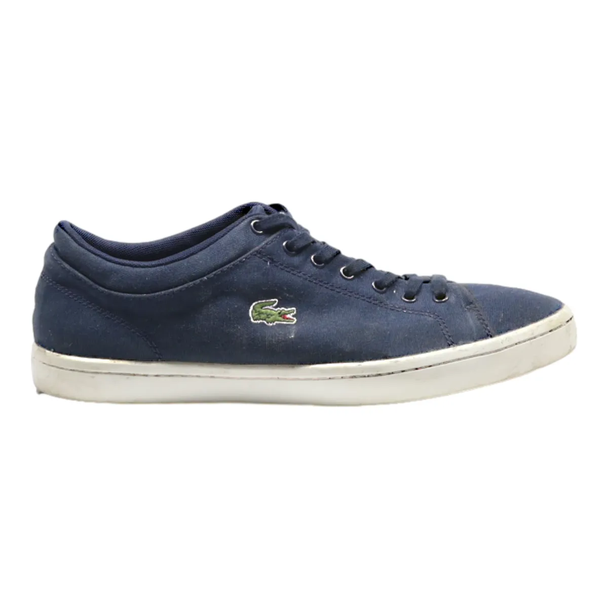 LACOSTE Sneaker Trainers Blue Canvas Mens UK 9
