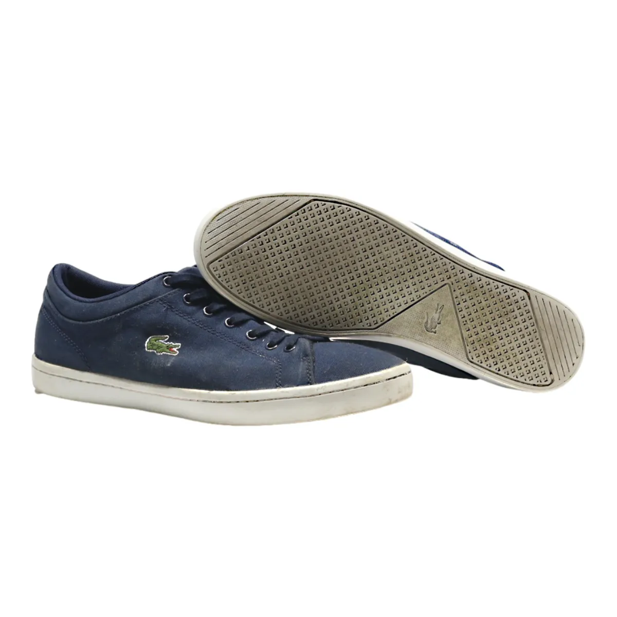 LACOSTE Sneaker Trainers Blue Canvas Mens UK 9
