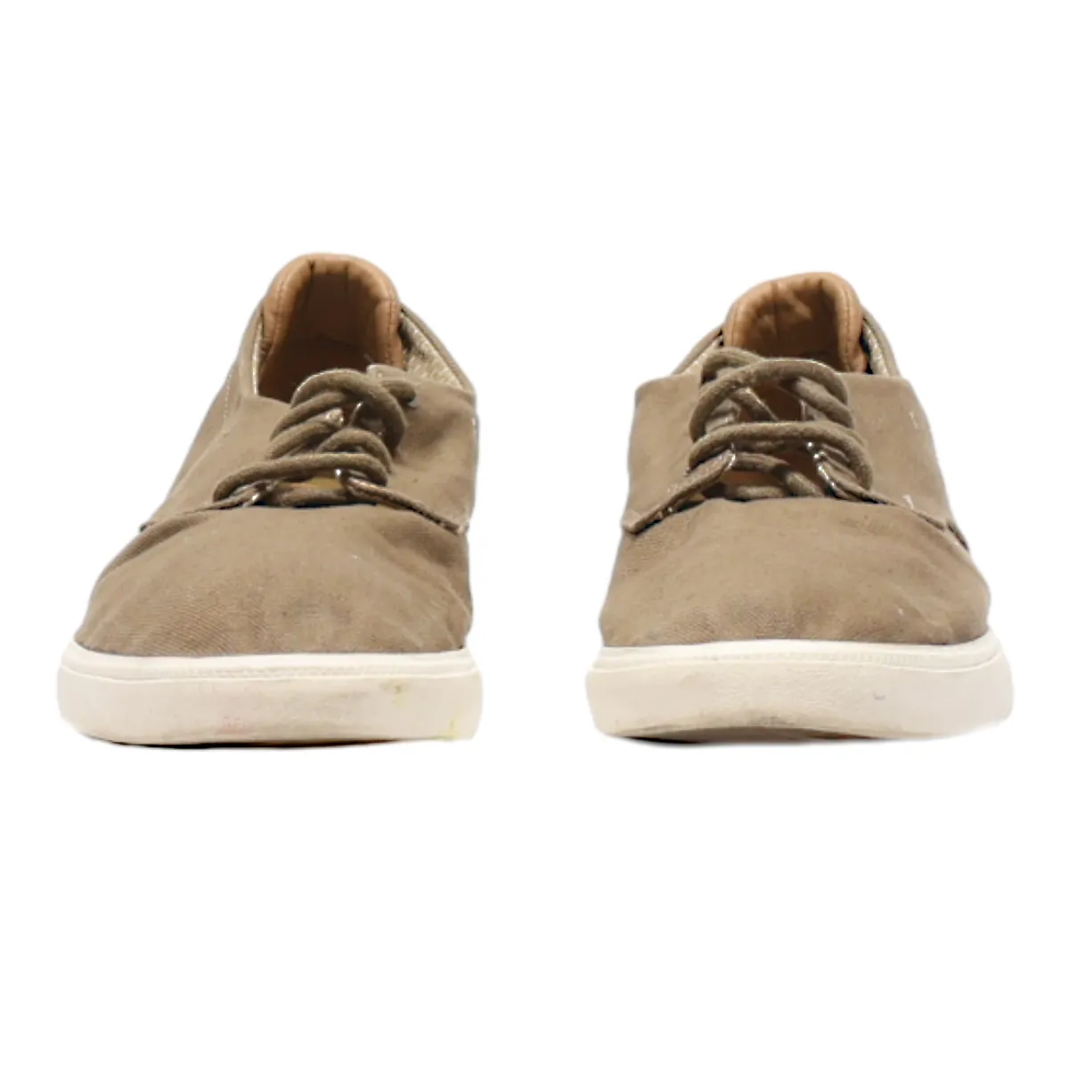 LACOSTE Sneaker Trainers Brown Canvas Mens UK 9.5