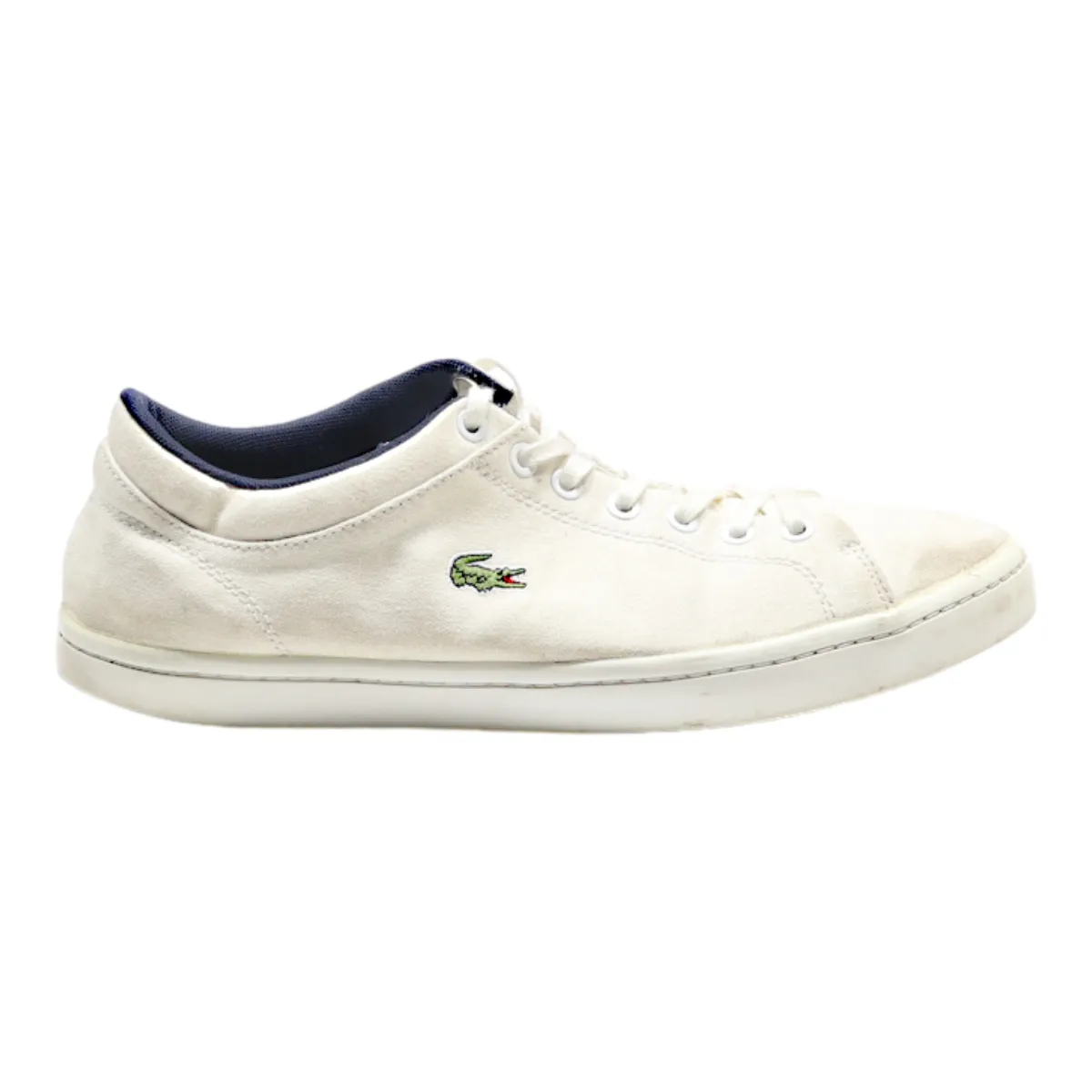 LACOSTE Sneaker Trainers White Canvas Mens UK 9