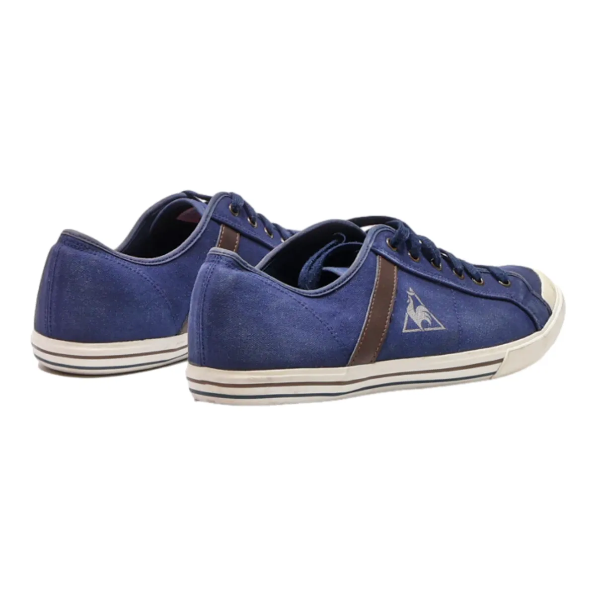 LE COQ SPORTIF Low Top Trainers Blue Canvas Mens UK 10