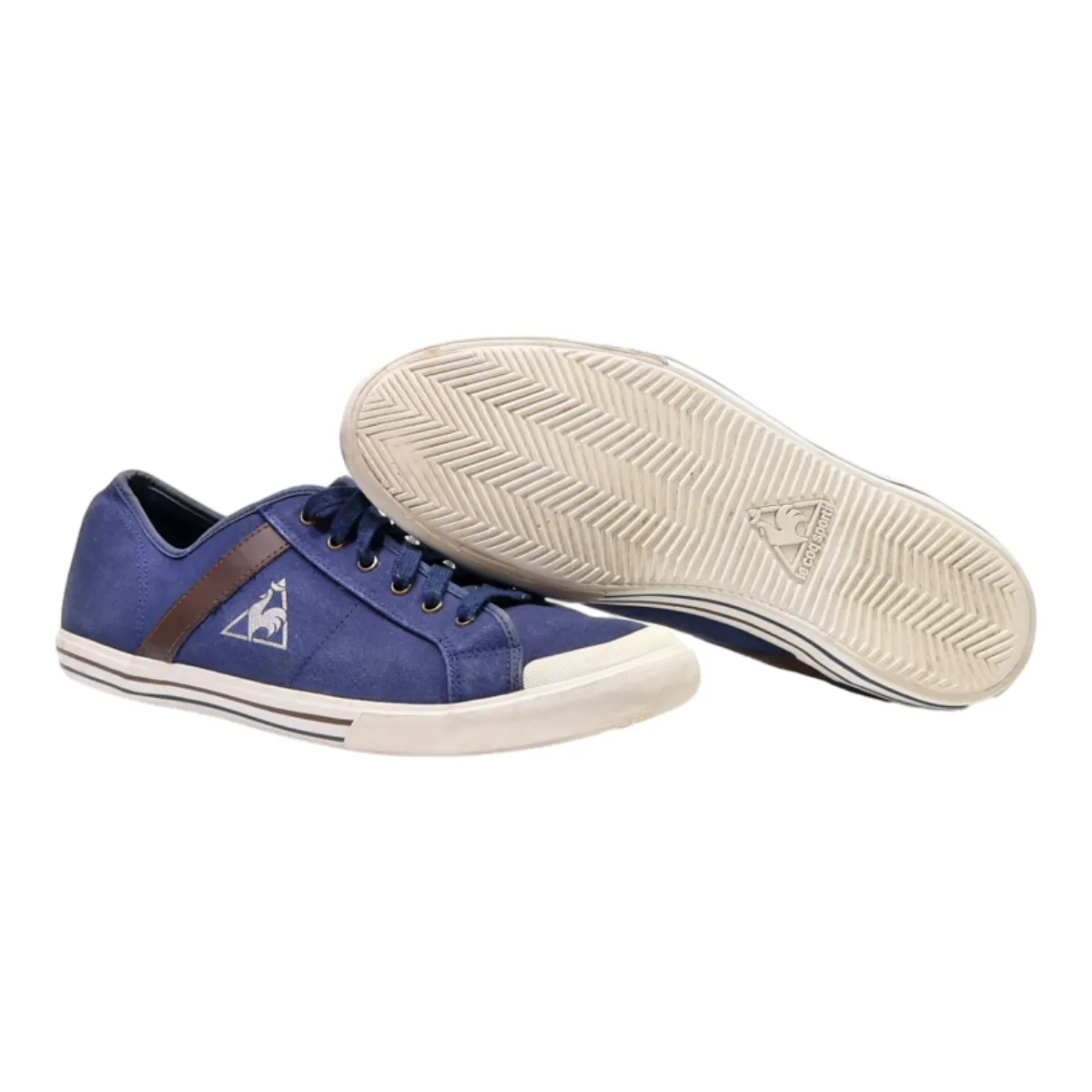 LE COQ SPORTIF Low Top Trainers Blue Canvas Mens UK 10