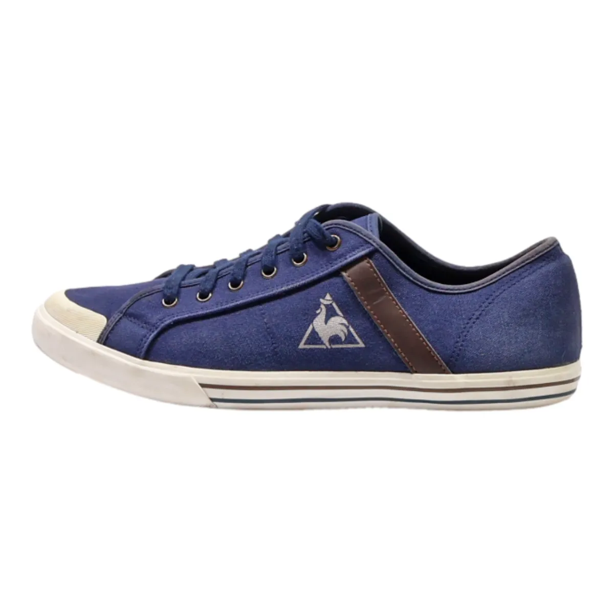 LE COQ SPORTIF Low Top Trainers Blue Canvas Mens UK 10