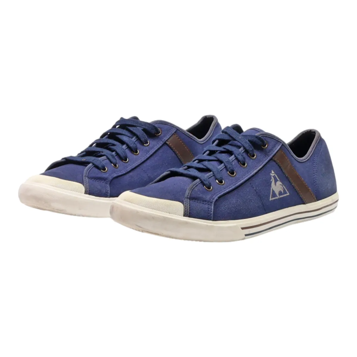 LE COQ SPORTIF Low Top Trainers Blue Canvas Mens UK 10