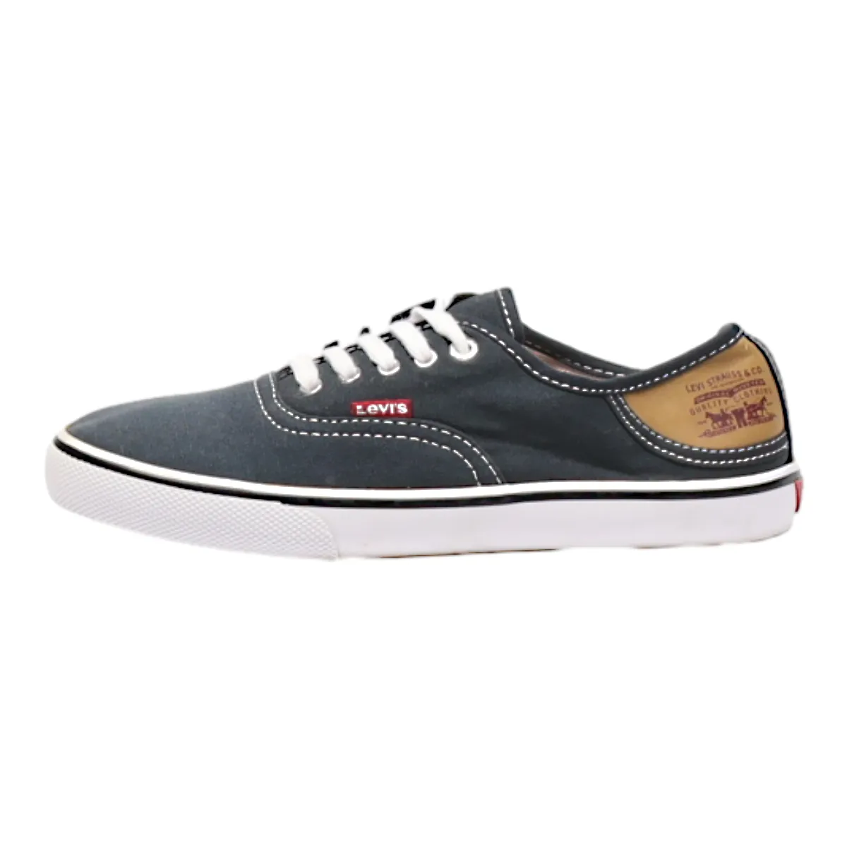 LEVI'S Low Top Trainers Grey Canvas Womens UK 3.5