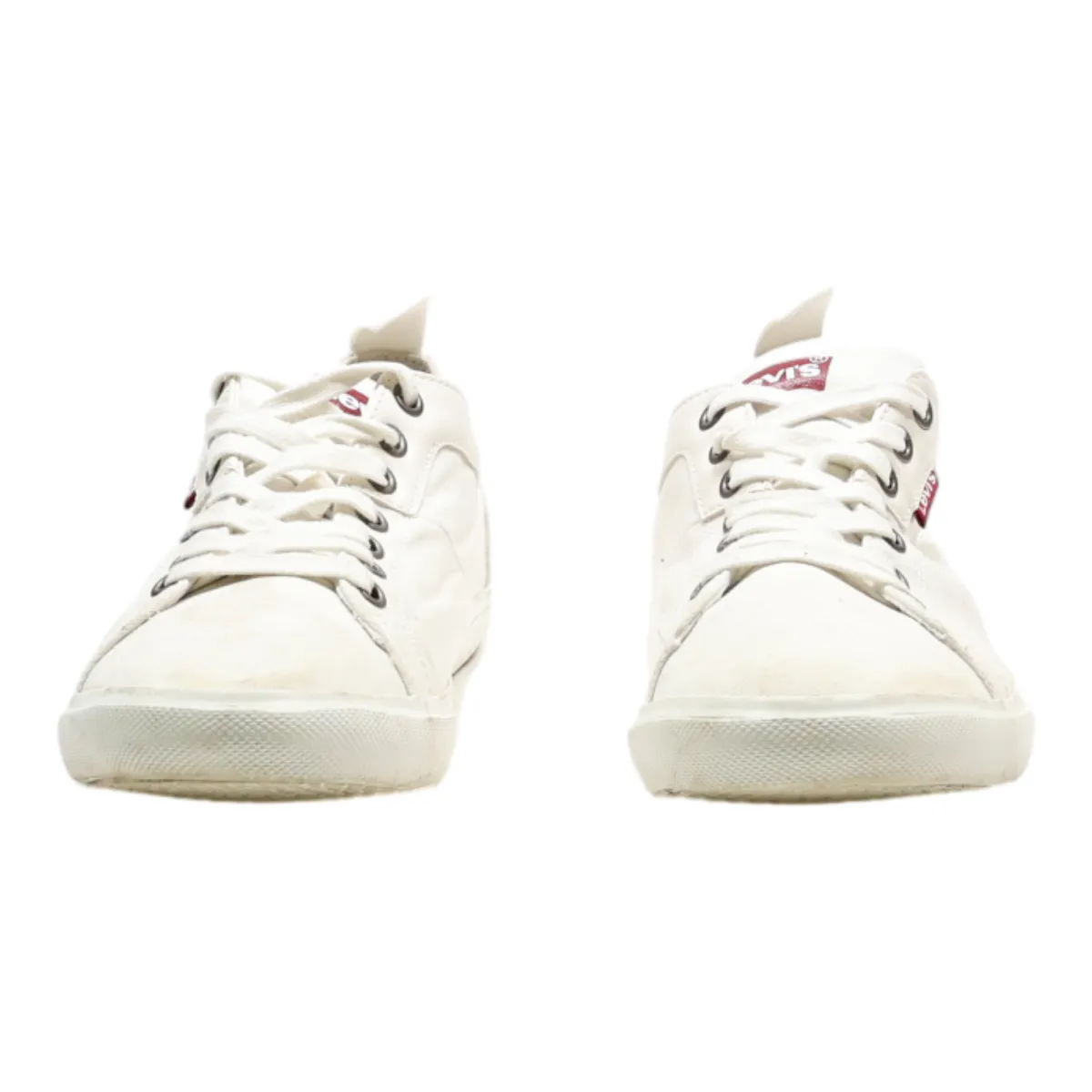 LEVI'S Low Top Trainers White Canvas Mens UK 6.5