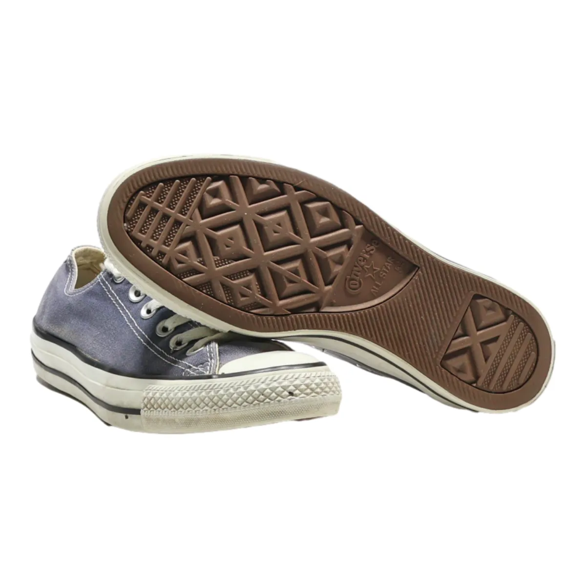M9697C Low Top Trainers Blue Canvas Womens UK 5.5
